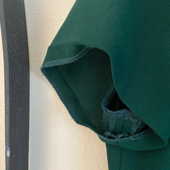 Zara Green Ruffle Mini Dress Large - Picture 8 of 8